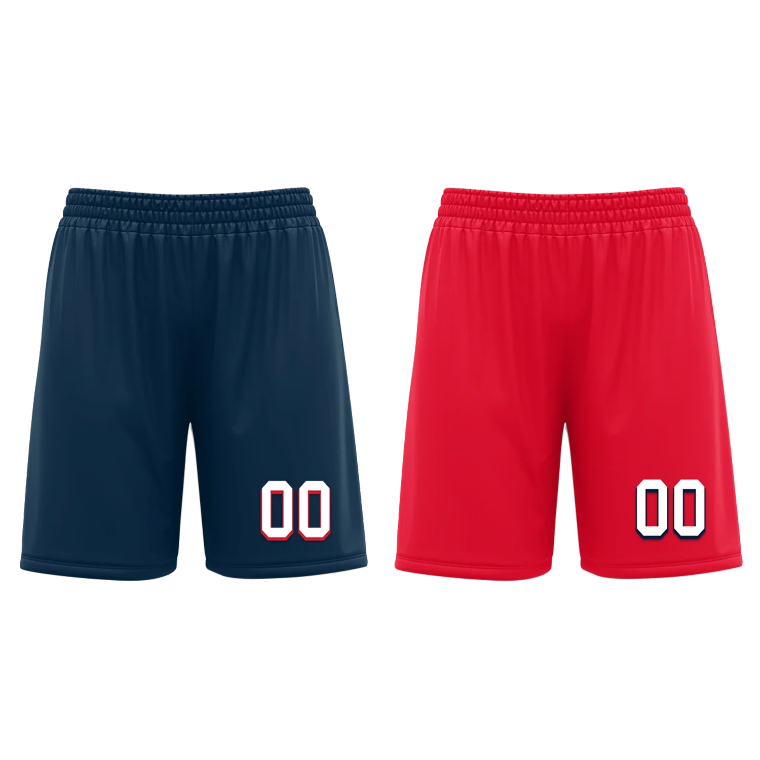 Custom Blue Red Classic Style Reversible Basketball Uniform Personalized COOLMAX BBJR-D017021 - Coolcustomize