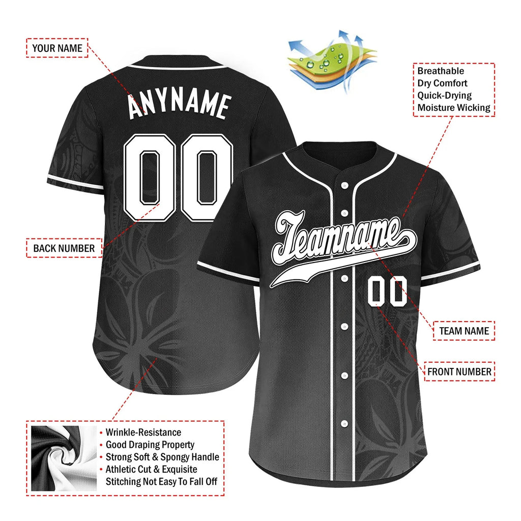 Custom Black Classic Style Personalized Authentic Baseball Jersey BSBJ01-D020160-1 - Coolcustomize