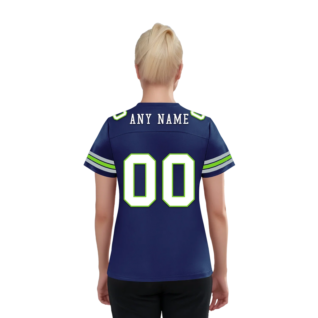 Custom Blue Classic Style Personalized Authentic Football Jersey FBJ02-bd0a70ad - Coolcustomize