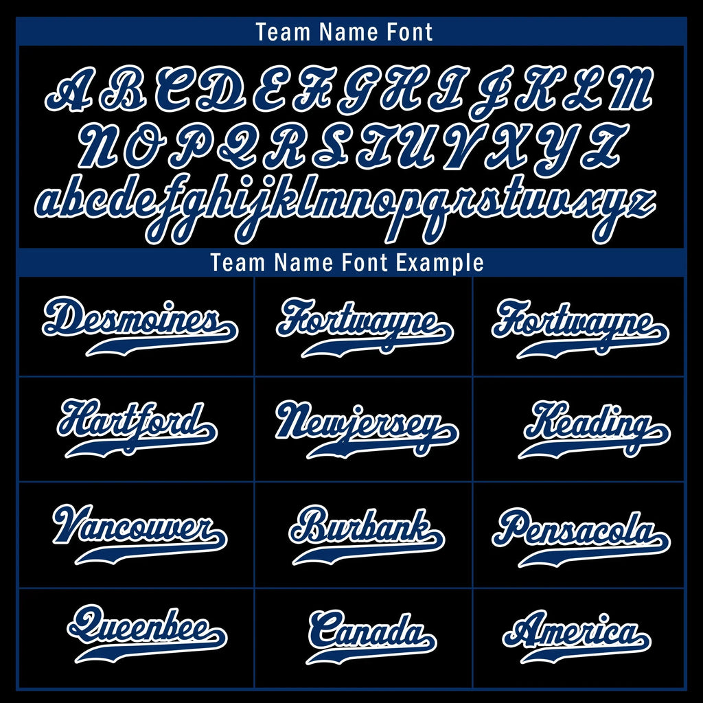 Custom Black Classic Style Blue Personalized Authentic Baseball Jersey UN002-bd0b00d8-bd - Coolcustomize