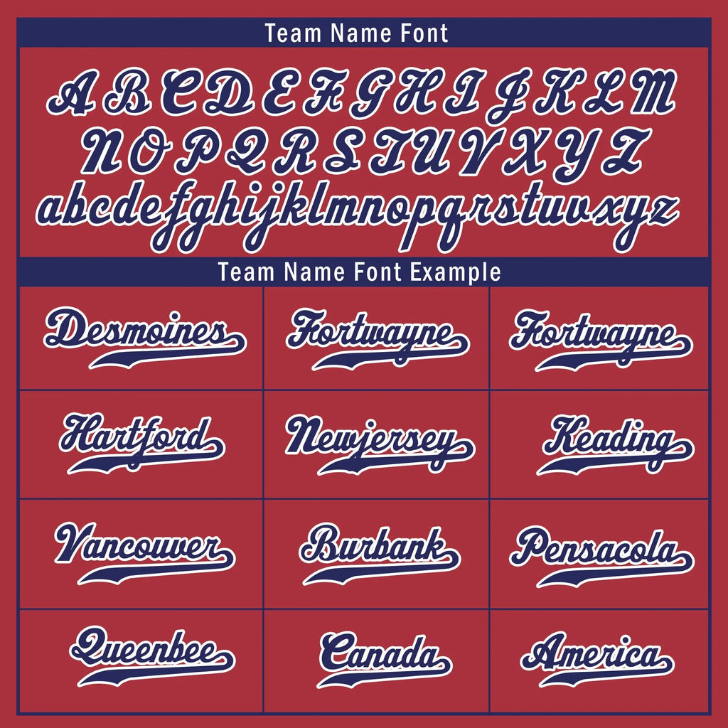 Custom Red Classic Style Blue Personalized Authentic Baseball Jersey UN002-bd0b00d8-ba - Coolcustomize