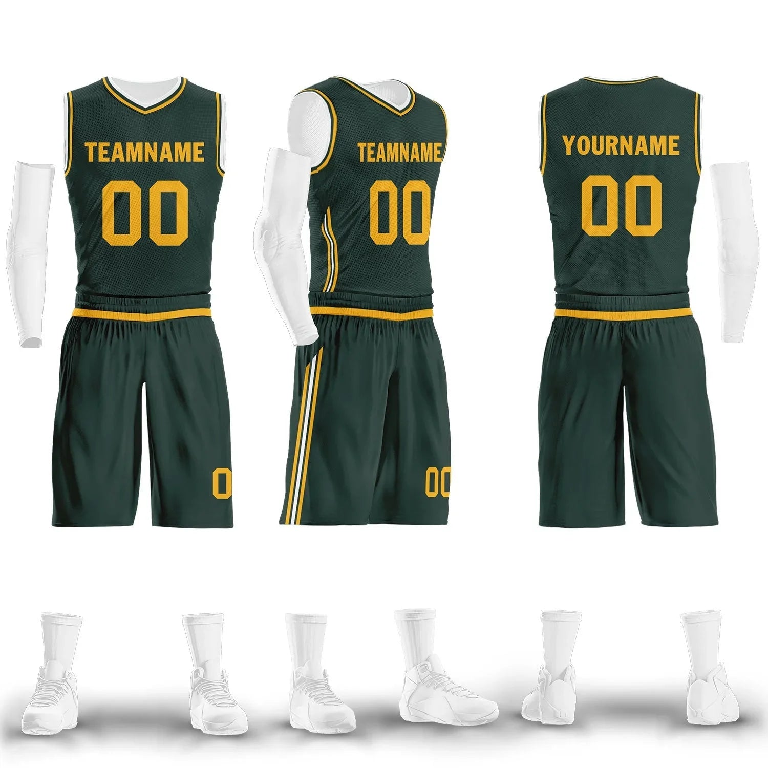 Custom Green Classic Style Sports Uniform Basketball Jersey BBJ01-D020105-10 - Coolcustomize