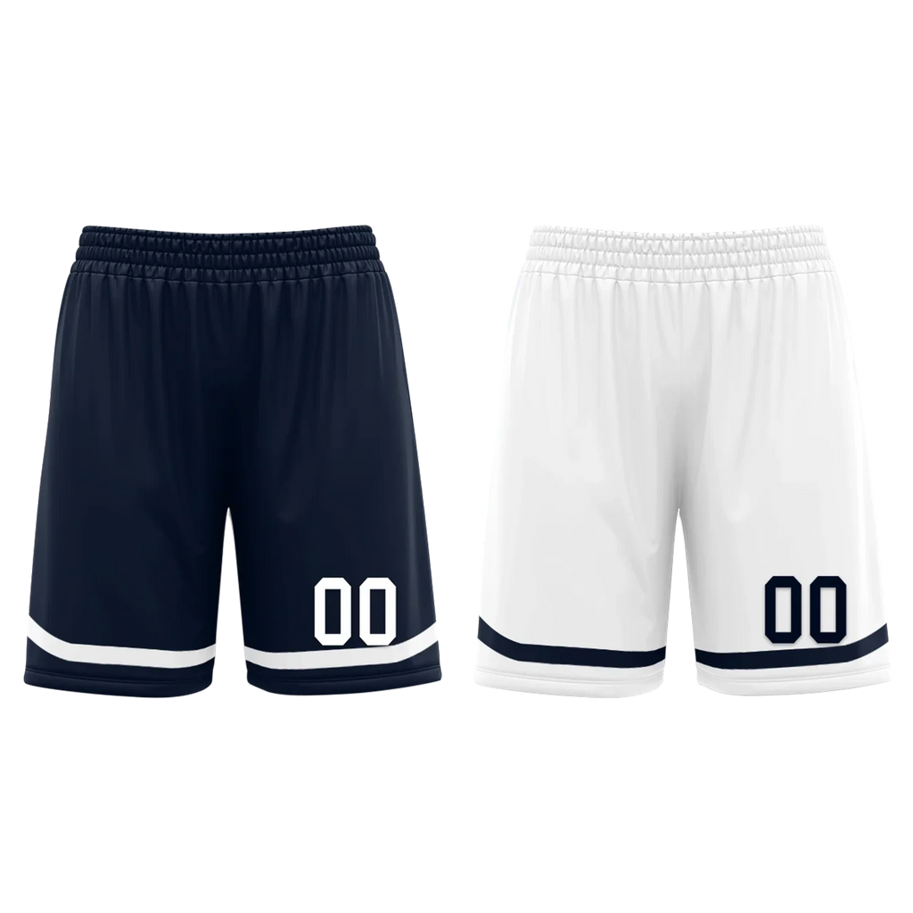 Custom Blue White Classic Style Reversible Basketball Uniform Personalized COOLMAX BBJR-D017056 - Coolcustomize