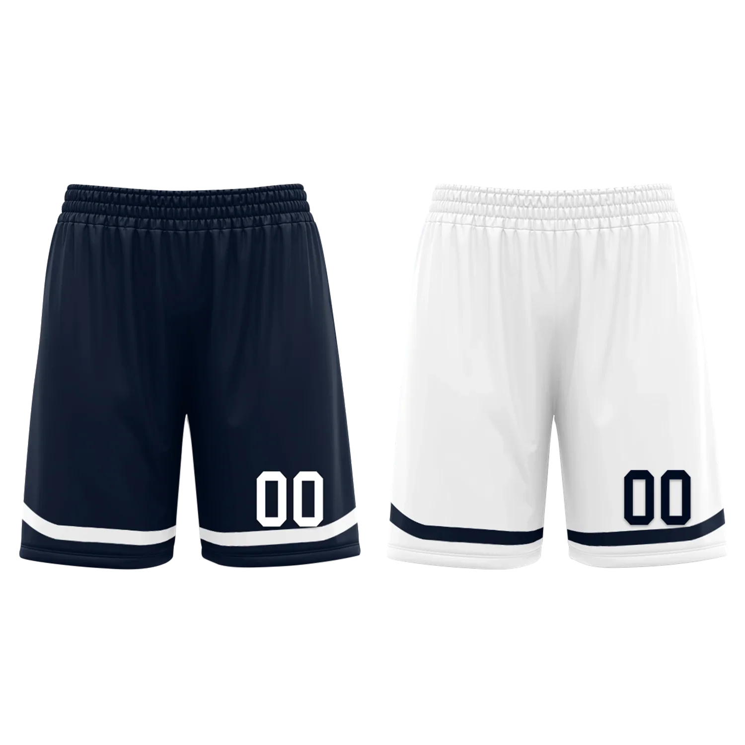 Custom Blue White Classic Style Reversible Basketball Uniform Personalized COOLMAX BBJR-D017056 - Coolcustomize