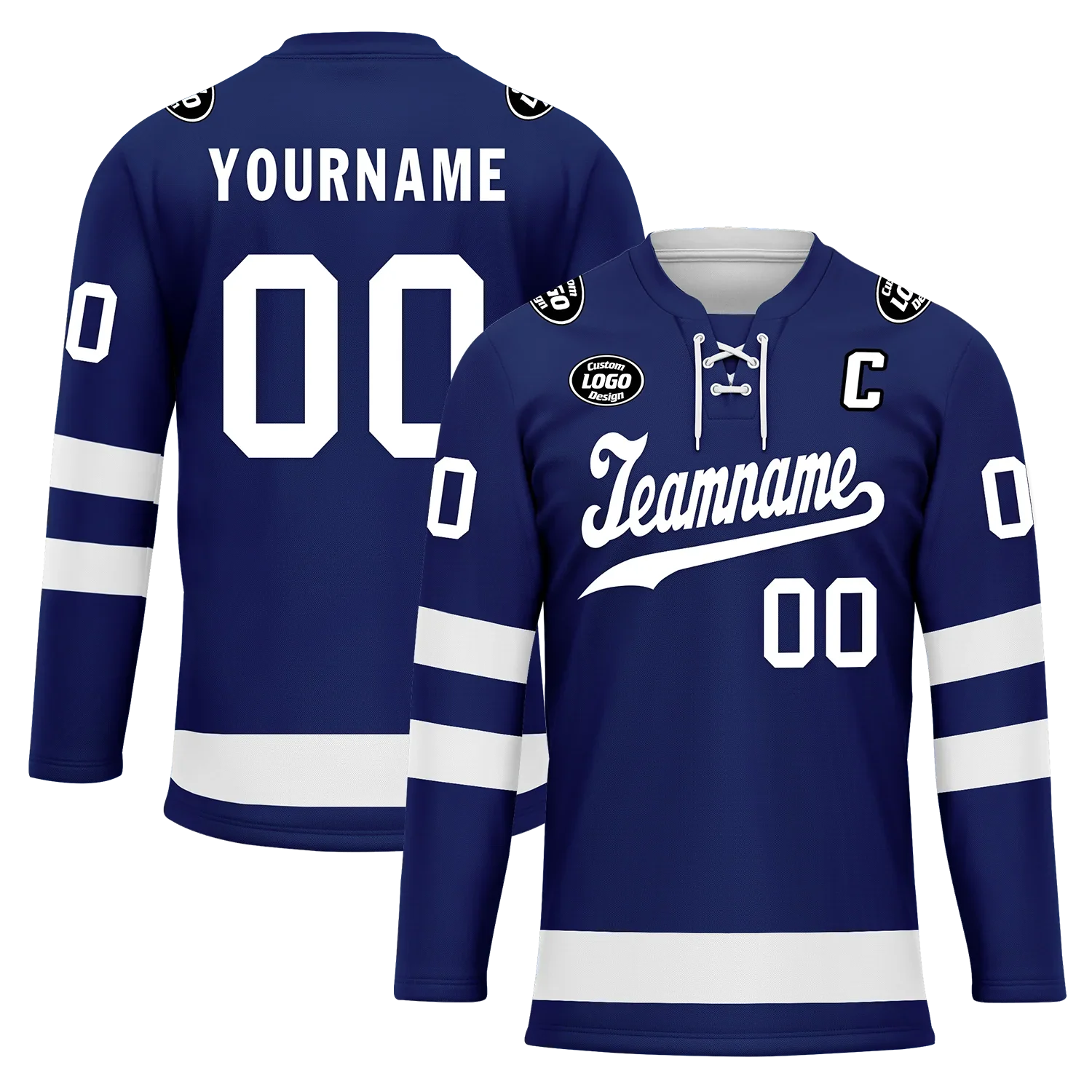 Custom Blue White Personalized Hockey Jersey HCKJ01-D0a70bc - Coolcustomize