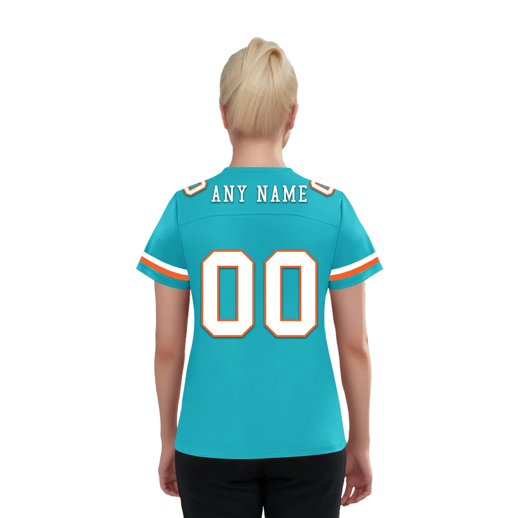 Custom Cyan Classic Style Personalized Authentic Football Jersey FBJ02-bd0a70ba - Coolcustomize