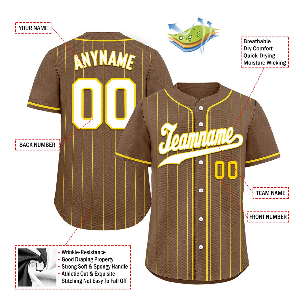 Custom Gray Stripe Fashion Personalized Authentic Baseball Jersey BSBJ01-D017259 - Coolcustomize