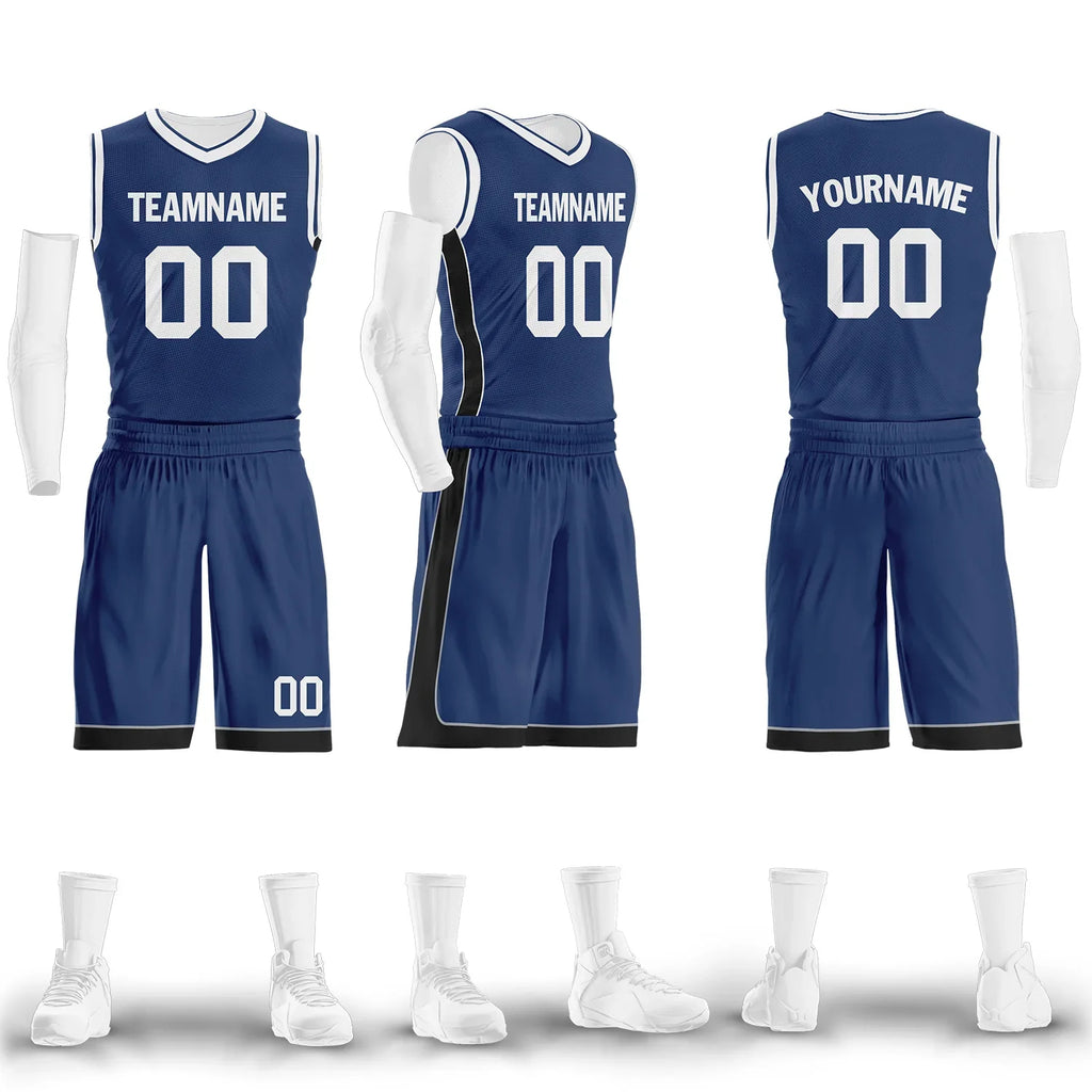 Custom Deep Blue Classic Style Sports Uniform Basketball Jersey BBJ01-bd0a70ec - Coolcustomize