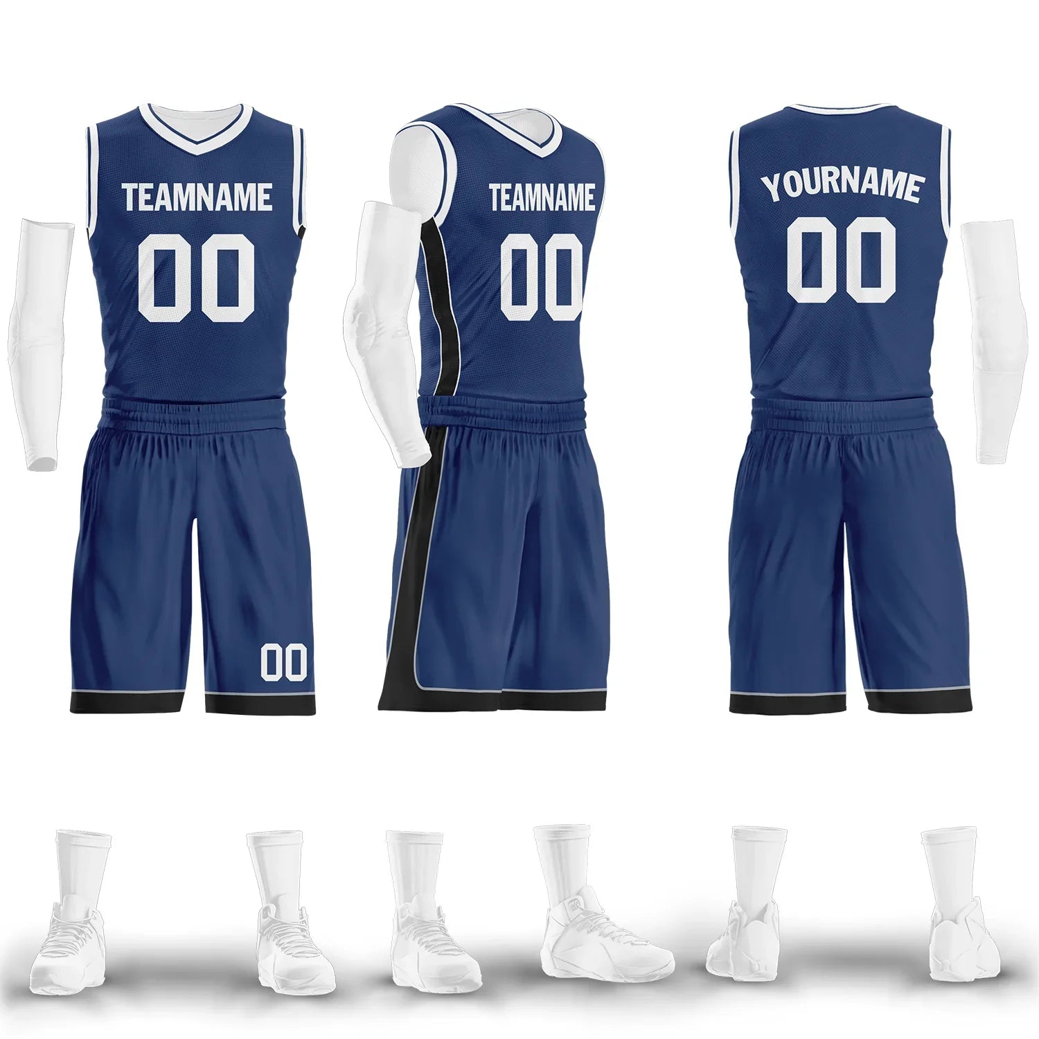 Custom Deep Blue Classic Style Sports Uniform Basketball Jersey BBJ01-bd0a70ec - Coolcustomize