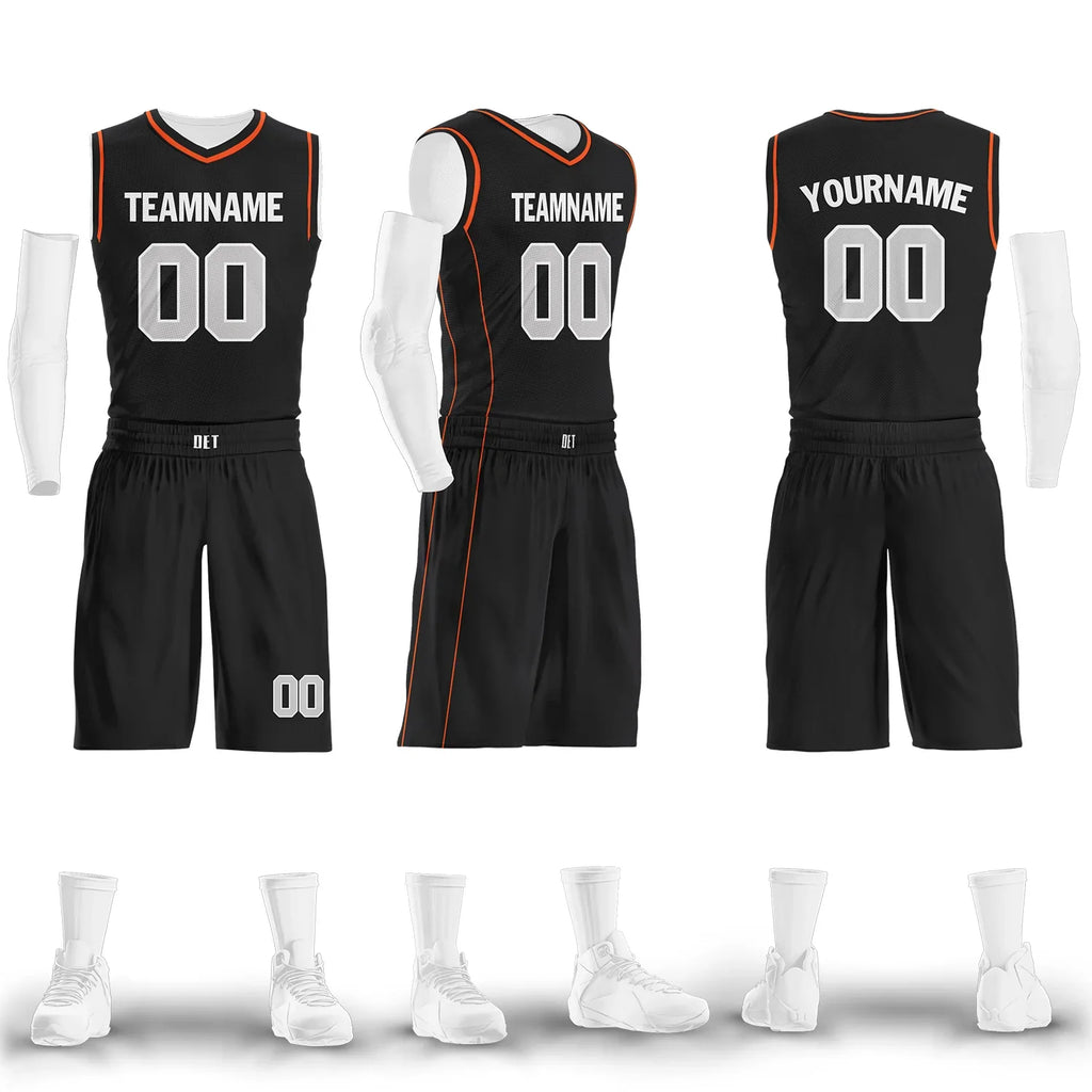 Custom Black Orange Classic Style Sports Uniform Basketball Jersey BBJ01-bd0a70a9 - Coolcustomize