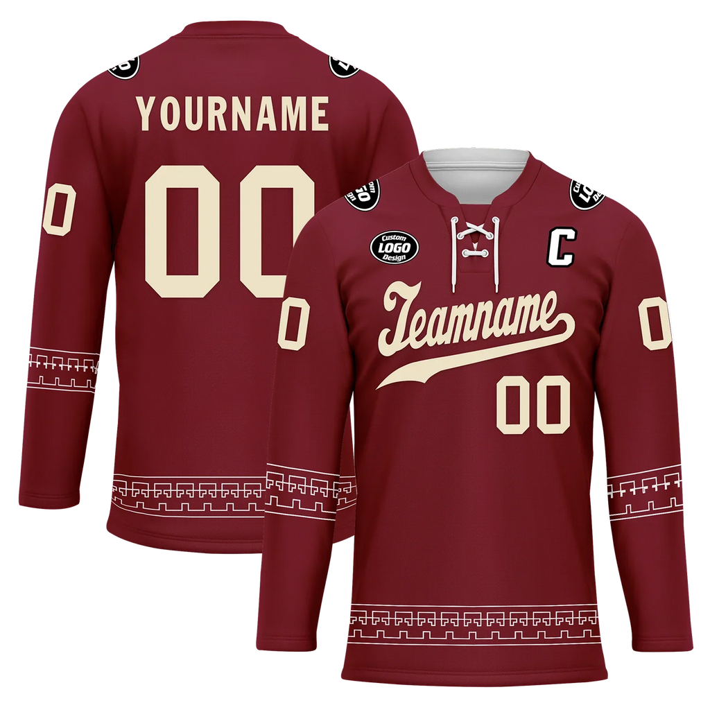 Custom Red Personalized Hockey Jersey HCKJ01-D0a70fd - Coolcustomize