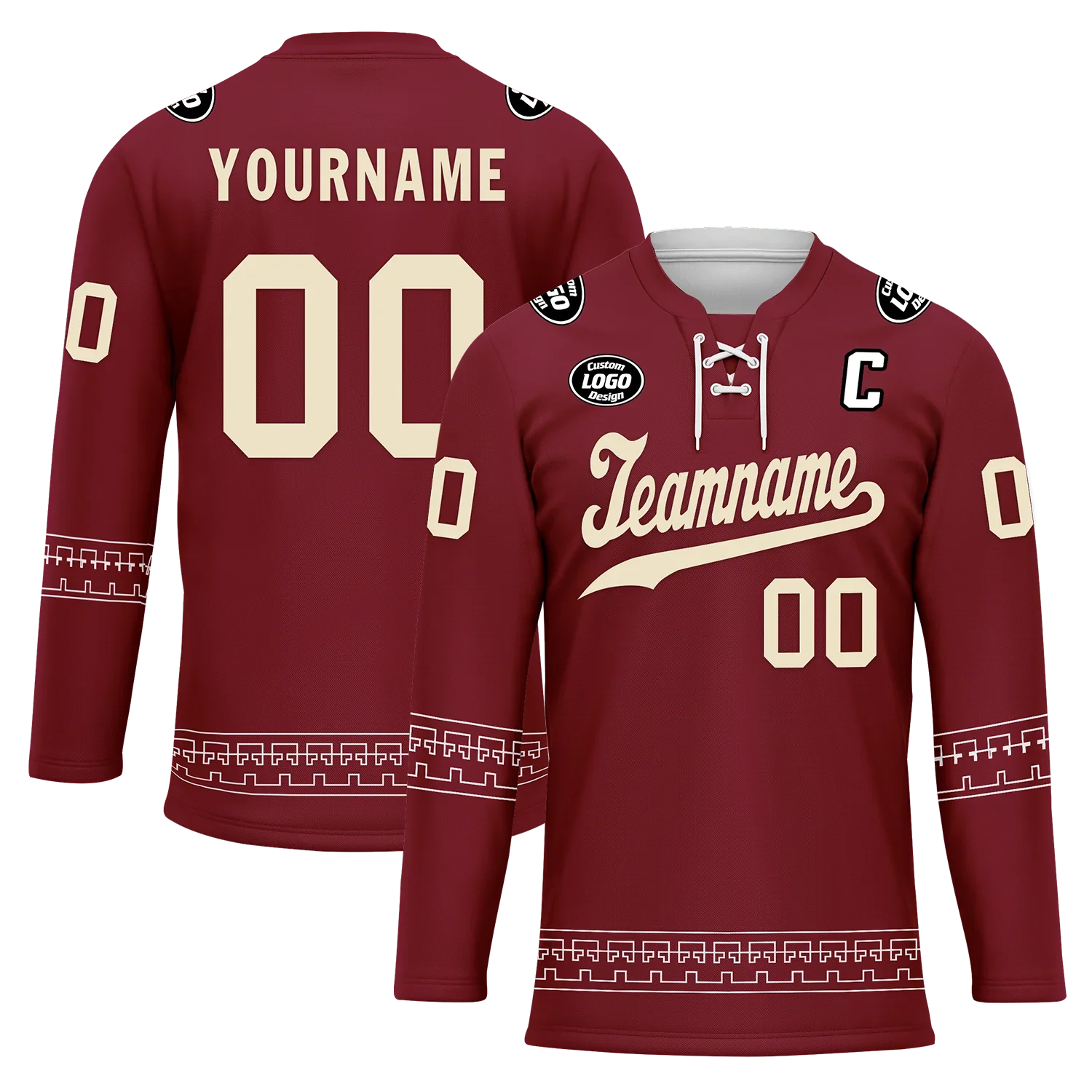 Custom Red Personalized Hockey Jersey HCKJ01-D0a70fd - Coolcustomize