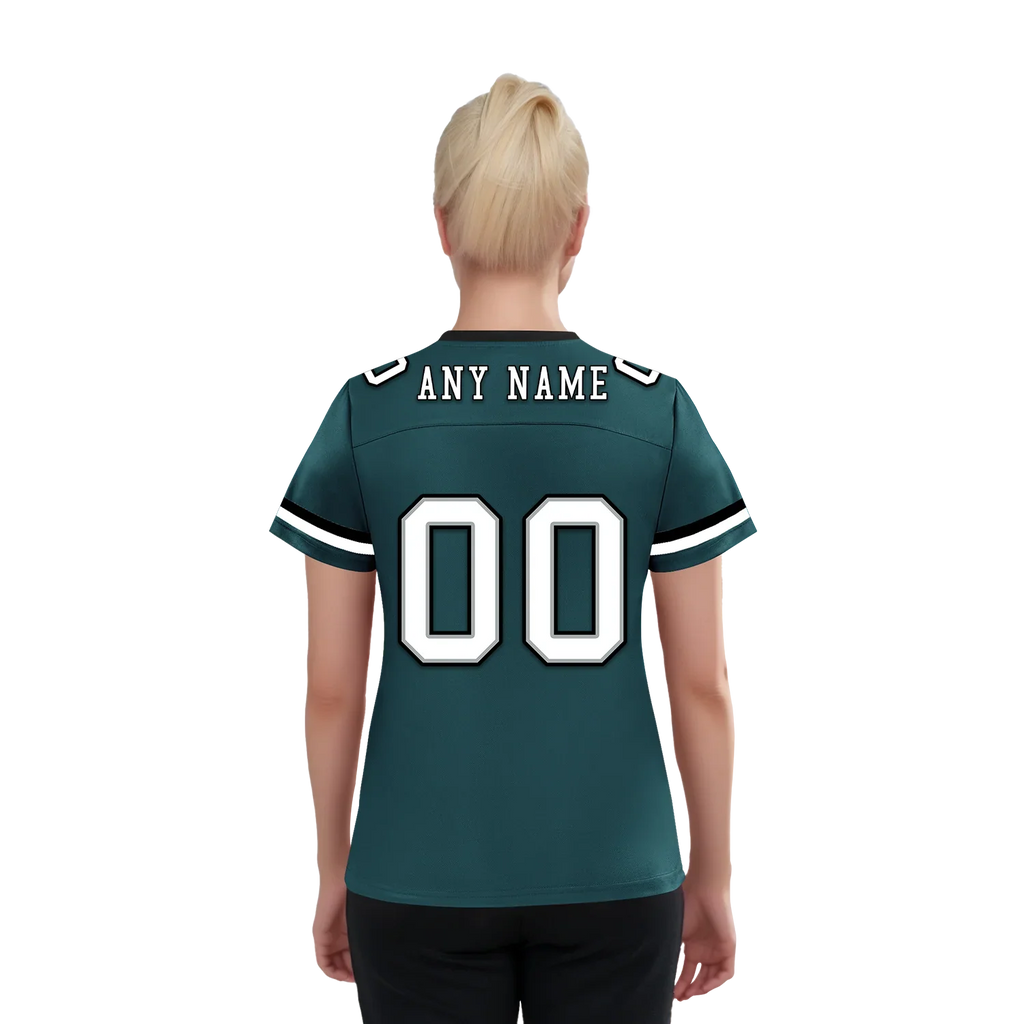 Custom Cyan Classic Style Personalized Authentic Football Jersey FBJ02-bd0a70ab - Coolcustomize