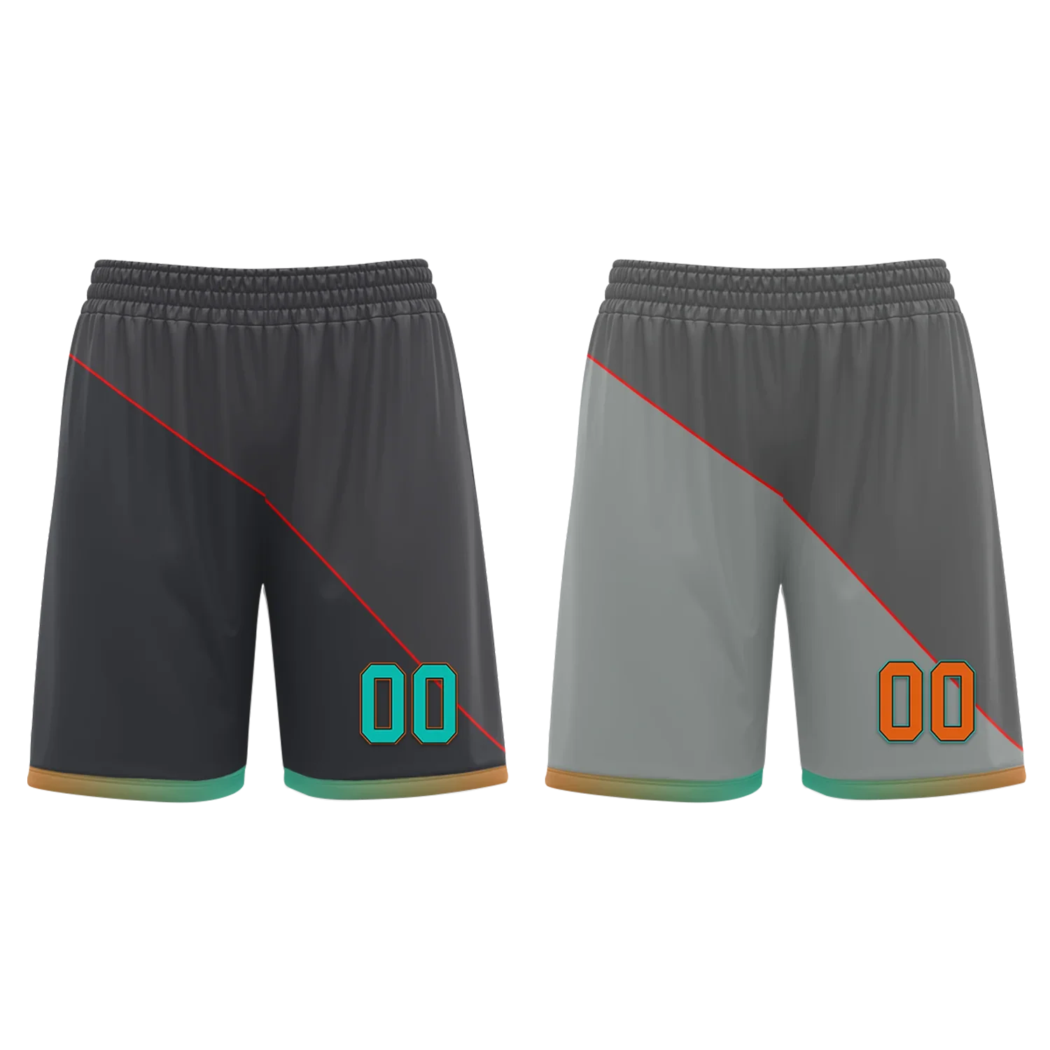 Custom Gray Classic Style Reversible Basketball Uniform Personalized COOLMAX BBJR-D017024 - Coolcustomize