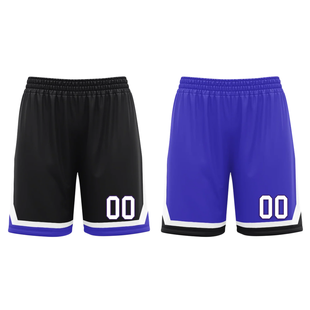 Custom Black Blue Classic Style Reversible Basketball Uniform Personalized COOLMAX BBJR-D017036 - Coolcustomize