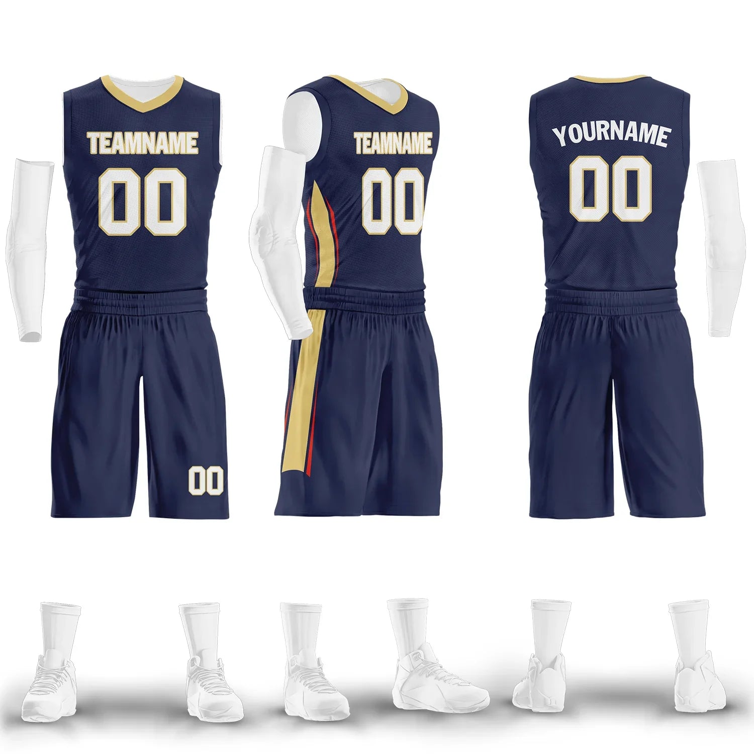 Custom Deep Blue Classic Style Sports Uniform Basketball Jersey BBJ01-bd0a70e0 - Coolcustomize