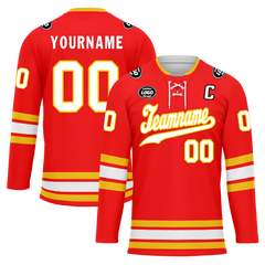 Custom Red Yellow Personalized Hockey Jersey HCKJ01-D0a70ce