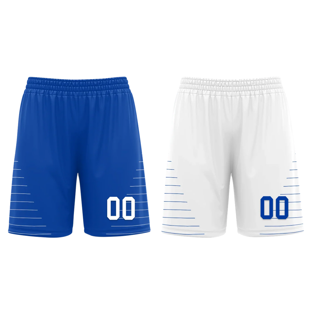 Custom Blue White Classic Style Reversible Basketball Uniform Personalized COOLMAX BBJR-D017031 - Coolcustomize