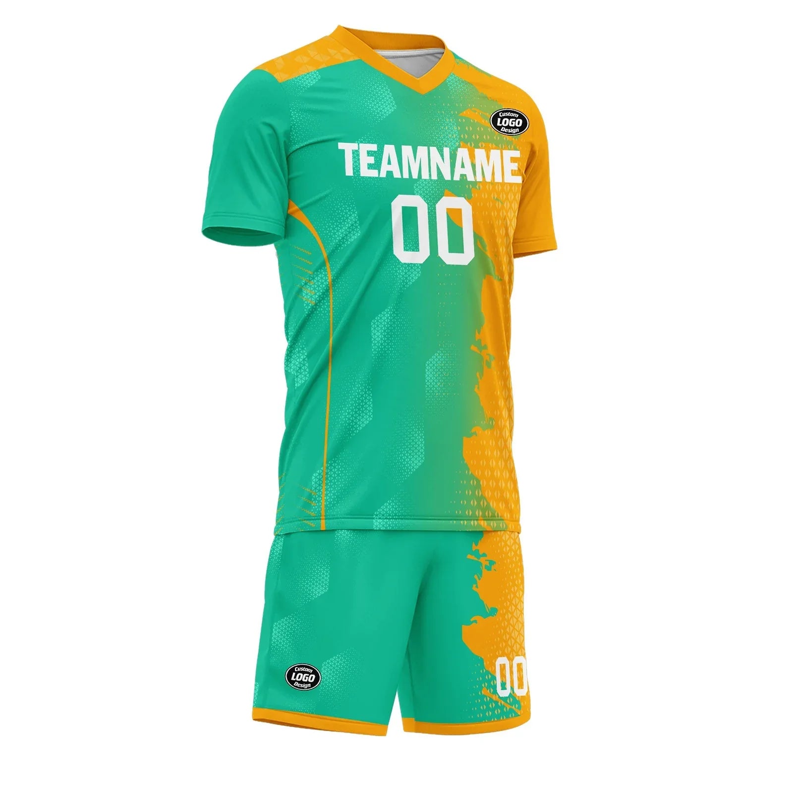 Custom Green Yellow Soccer Sets Jersey Personalized SCJ101-D020210-6 - Coolcustomize