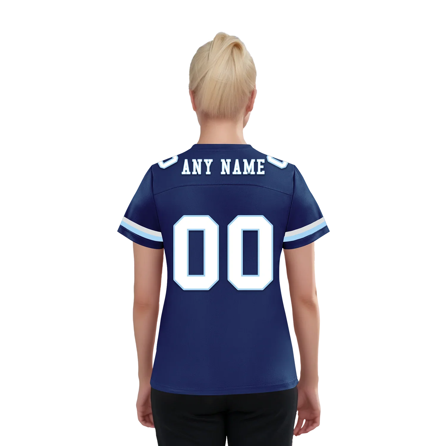 Custom Blue Classic Style Personalized Authentic Football Jersey FBJ02-bd0a70a7 - Coolcustomize
