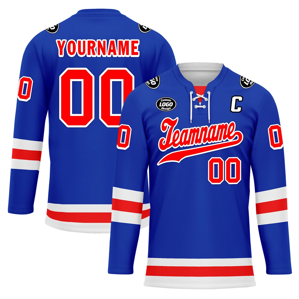 Custom Blue Red Personalized Hockey Jersey HCKJ01-D0a7007 - Coolcustomize