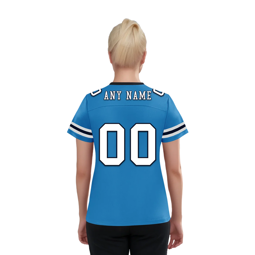 Custom Blue White Classic Style Personalized Authentic Football Jersey FBJ02-bd0a700c - Coolcustomize