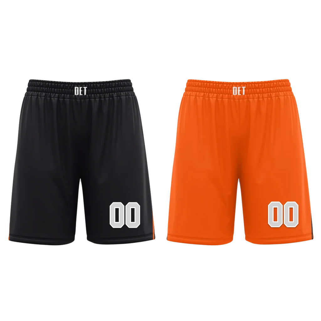 Custom Black Orange Classic Style Reversible Basketball Uniform Personalized Ordinary BBJR-D017019 - Coolcustomize
