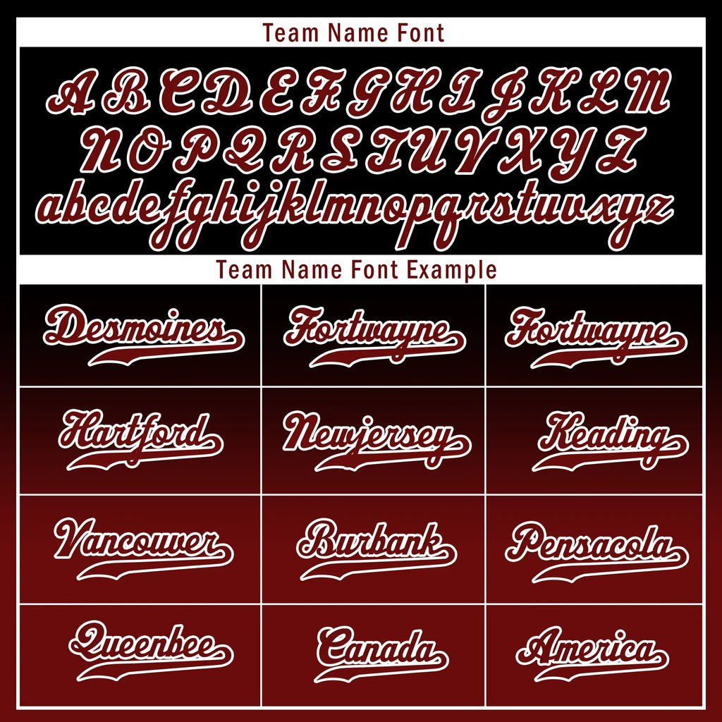 Custom Black Red Fade Fashion Personalized Authentic Baseball Jersey BSBJ01-D0a70f0 - Coolcustomize