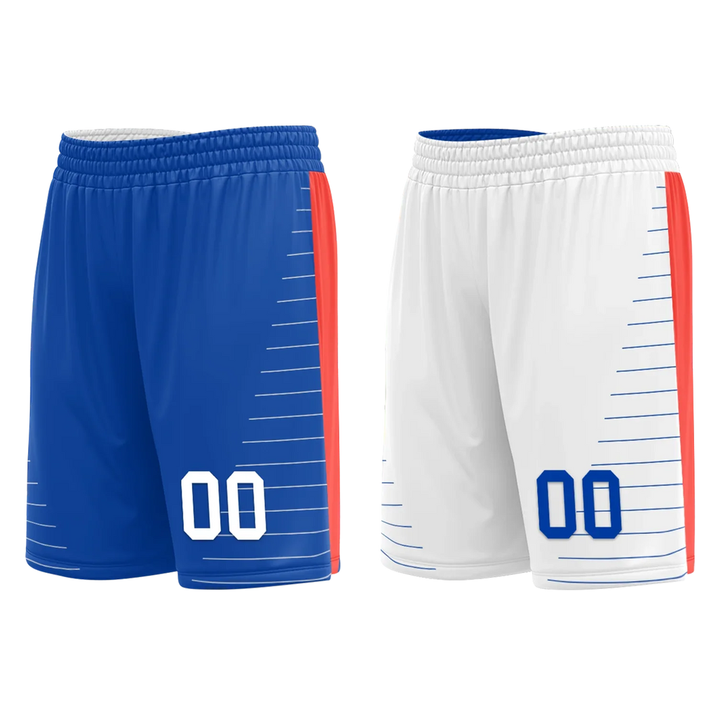 Custom Blue White Classic Style Reversible Basketball Uniform Personalized COOLMAX BBJR-D017031 - Coolcustomize