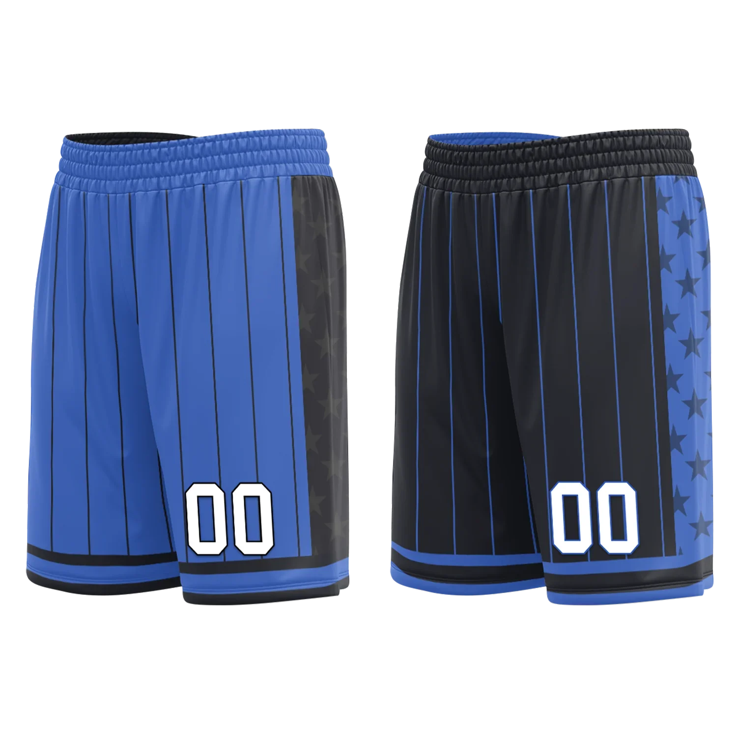Custom Blue Black Classic Style Reversible Basketball Uniform Personalized Ordinary BBJR-D017055 - Coolcustomize