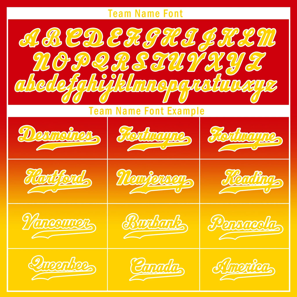 Custom Red Yellow Fade Fashion Personalized Authentic Baseball Jersey BSBJ01-D0a70d7 - Coolcustomize