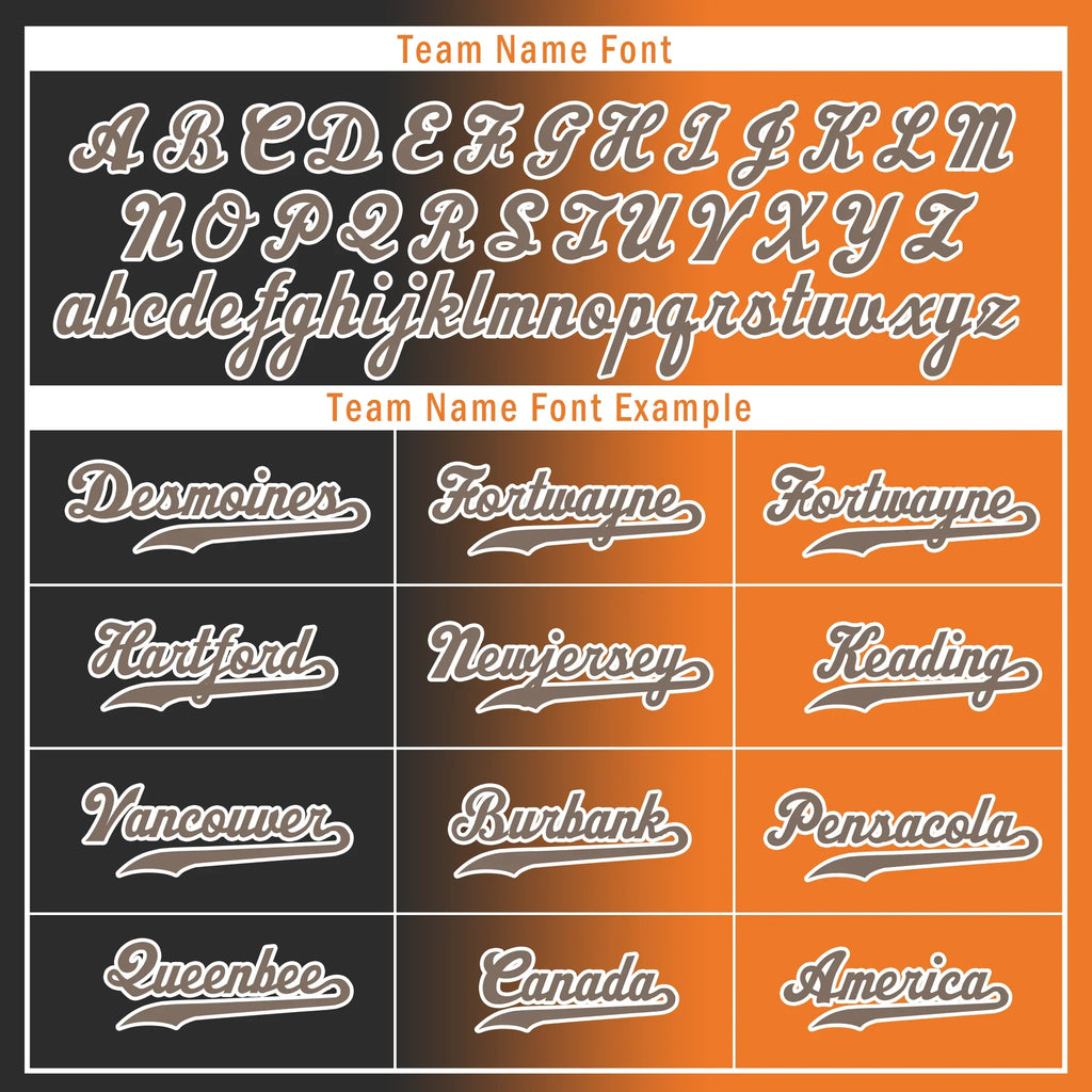 Custom Grey Orange Gradient Fashion Personalized Authentic Baseball Jersey BSBJ01-D0a7097 - Coolcustomize