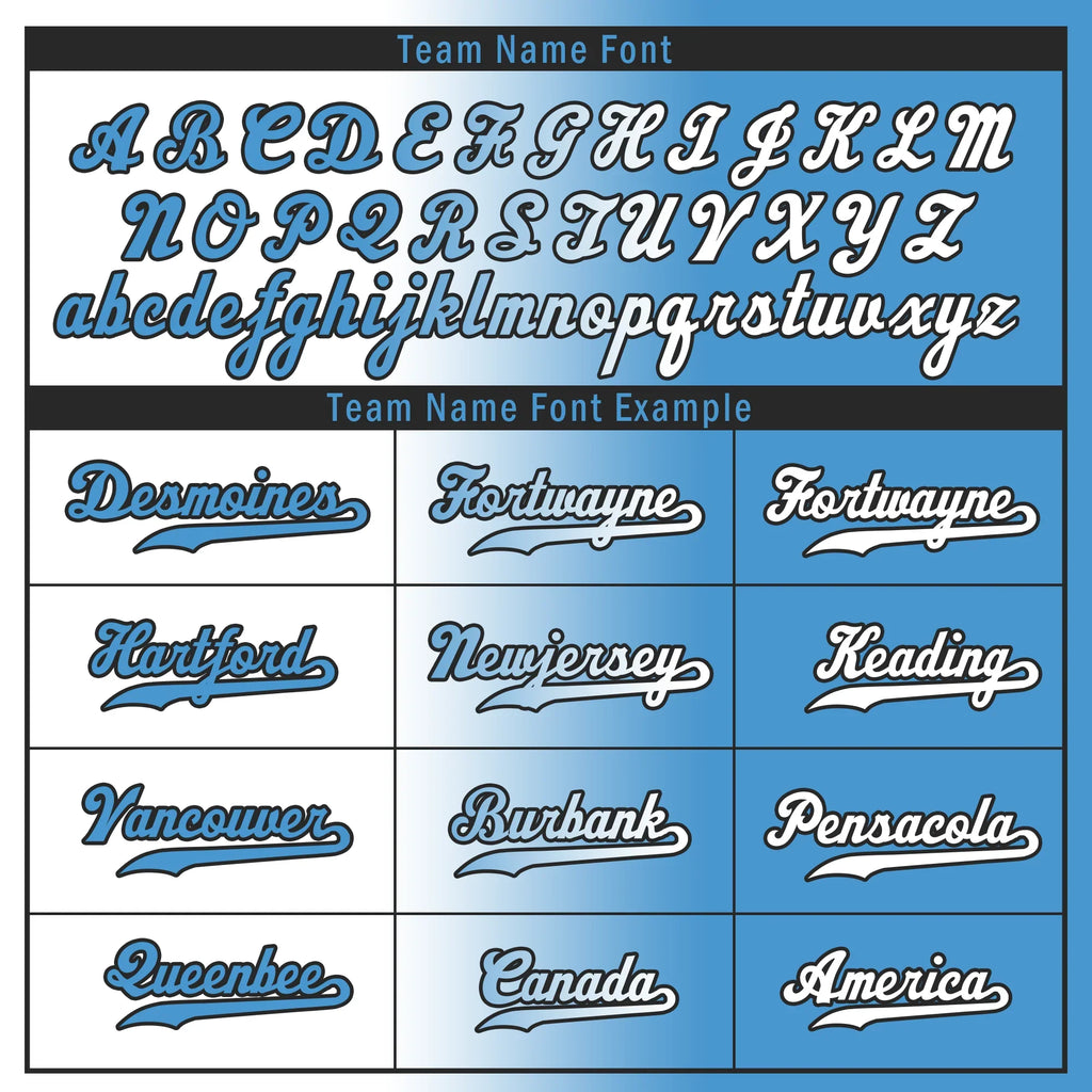 Custom White Blue Gradient Fashion Personalized Authentic Baseball Jersey BSBJ01-D0a7aaa - Coolcustomize