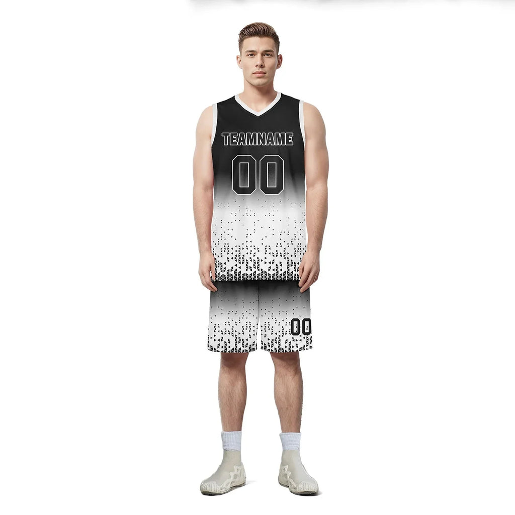 Custom Black White Fade Fashion Sports Uniform Basketball Jersey BBJ01-D020102-2 - Coolcustomize