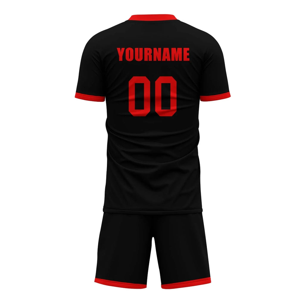Custom Black Red Soccer Sets Jersey Personalized SCJ101-D020131-2 - Coolcustomize
