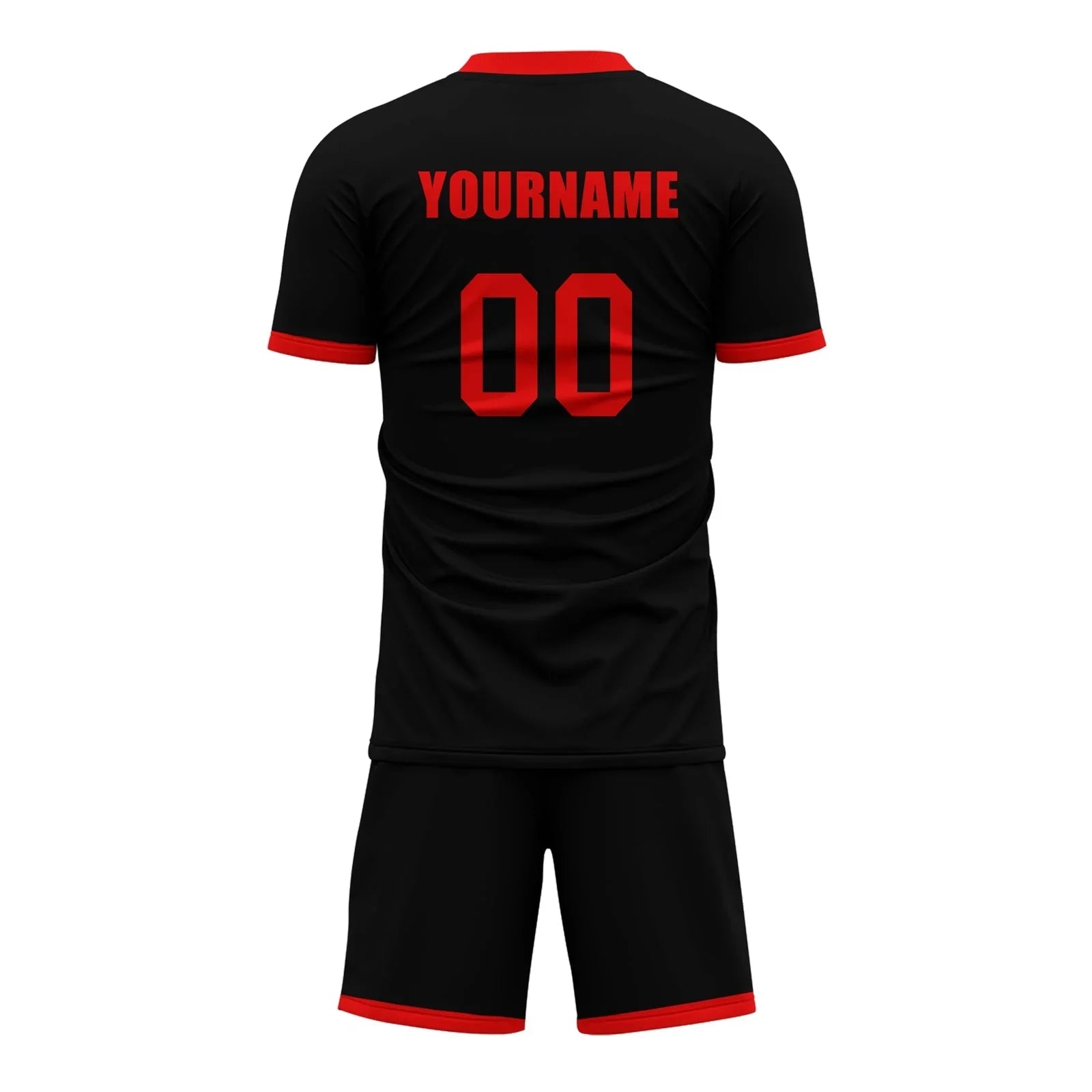 Custom Black Red Soccer Sets Jersey Personalized SCJ101-D020131-2 - Coolcustomize
