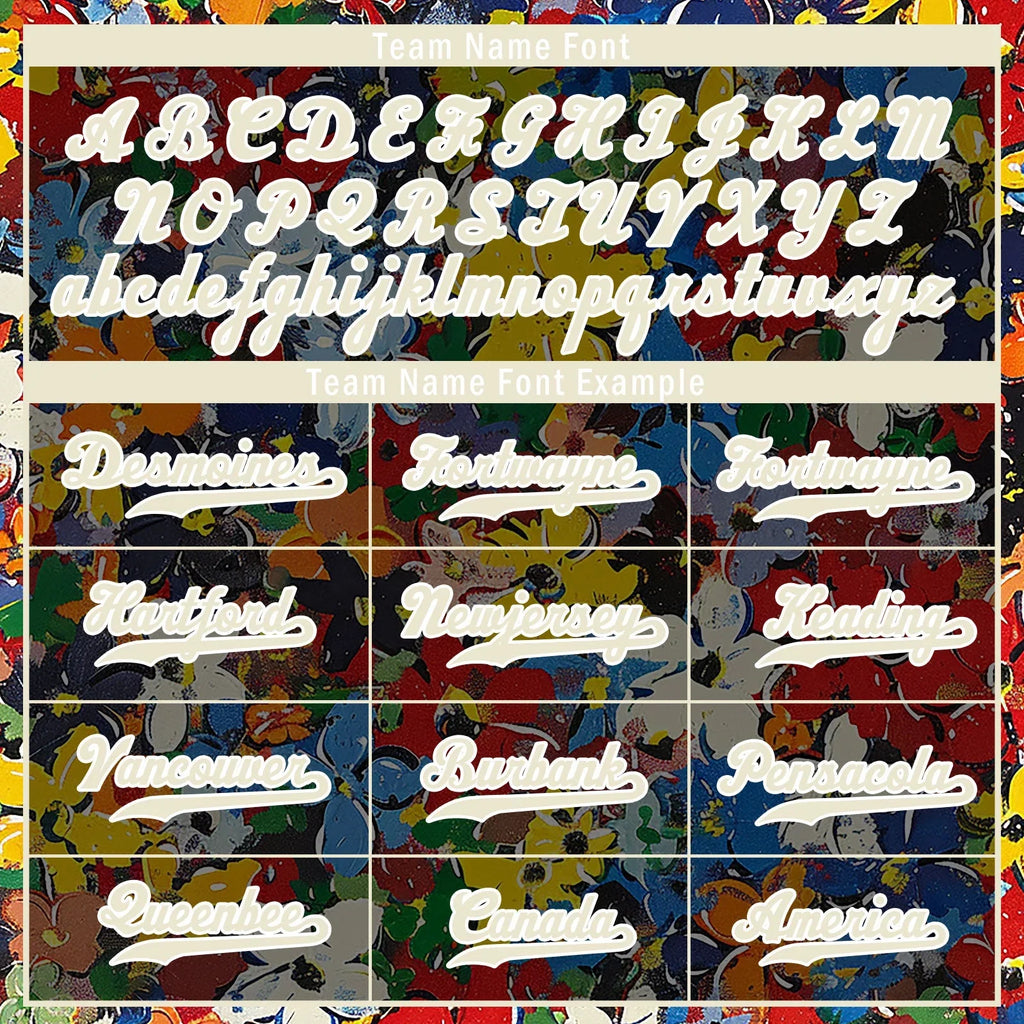Custom Graffiti Pattern Abstract Floral Patterns Personalized Authentic Baseball Jersey BSBJ01-D020171-2 - Coolcustomize