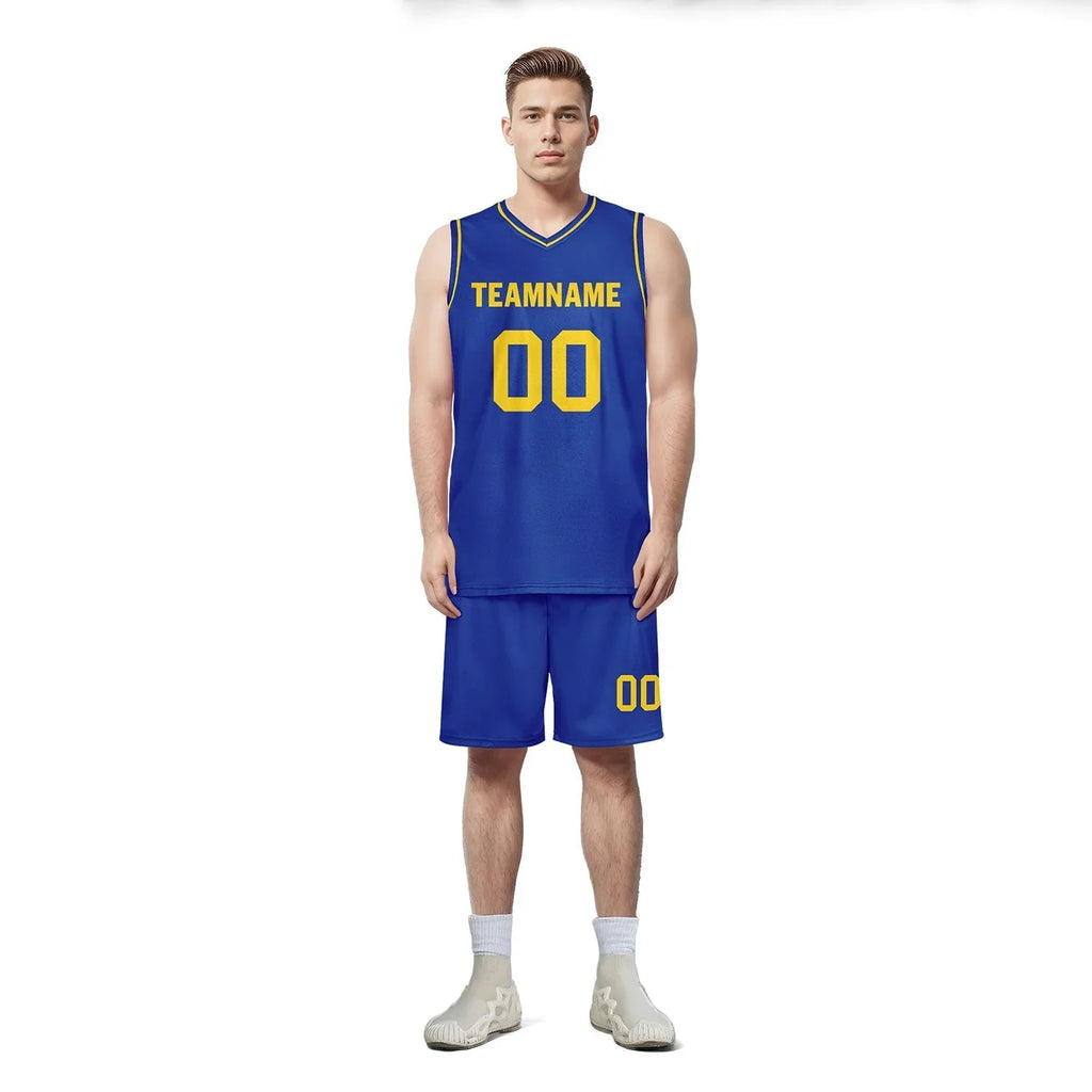 Custom Blue Classic Style Sports Uniform Basketball Jersey BBJ01-D020105-12 - Coolcustomize