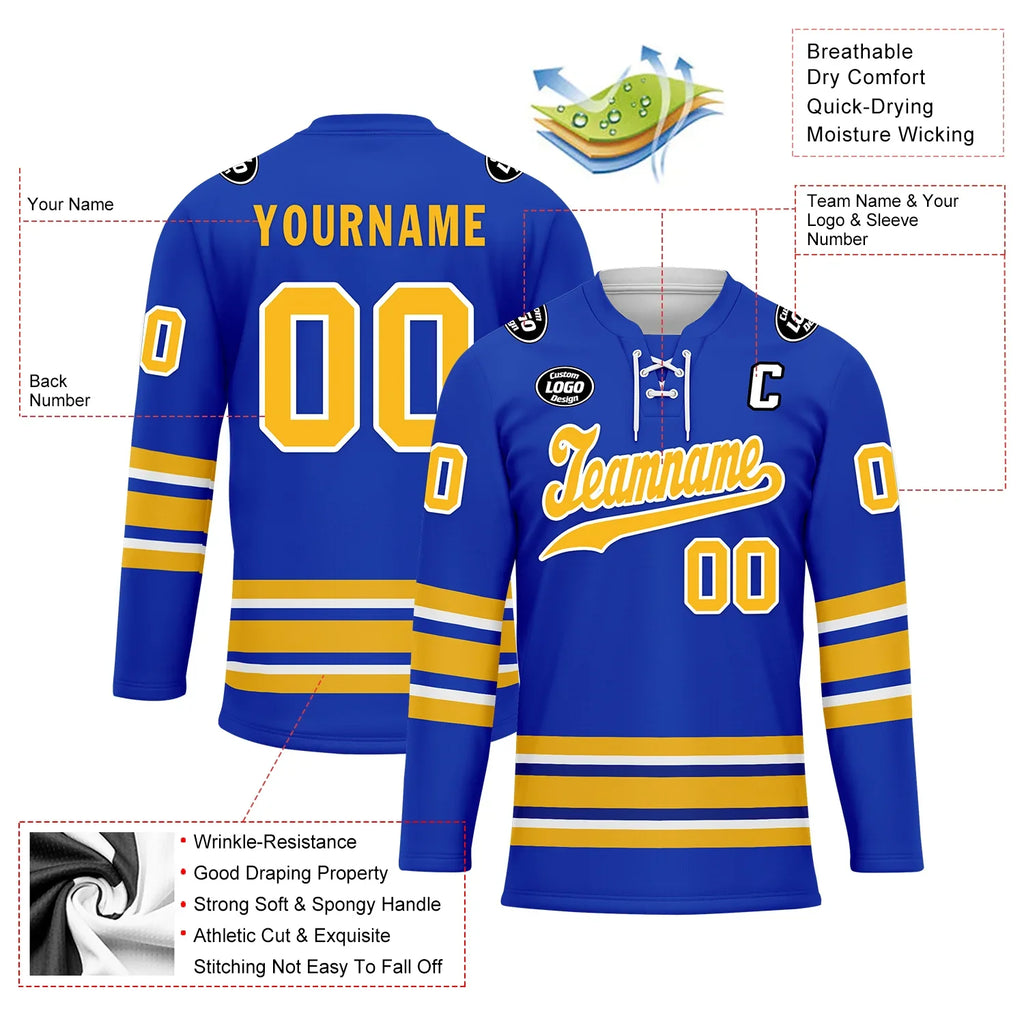Custom Blue Yellow Personalized Hockey Jersey HCKJ01-D0a70aa - Coolcustomize