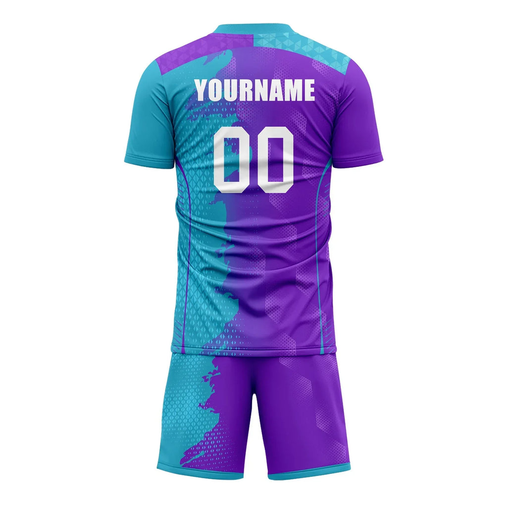 Custom Blue Purple Soccer Sets Jersey Personalized SCJ101-D020210-8 - Coolcustomize