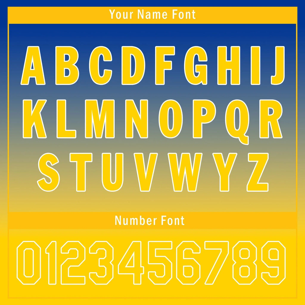 Custom Blue Yellow Fade Fashion Personalized Authentic Baseball Jersey UN002-bd0b007b-a0 - Coolcustomize