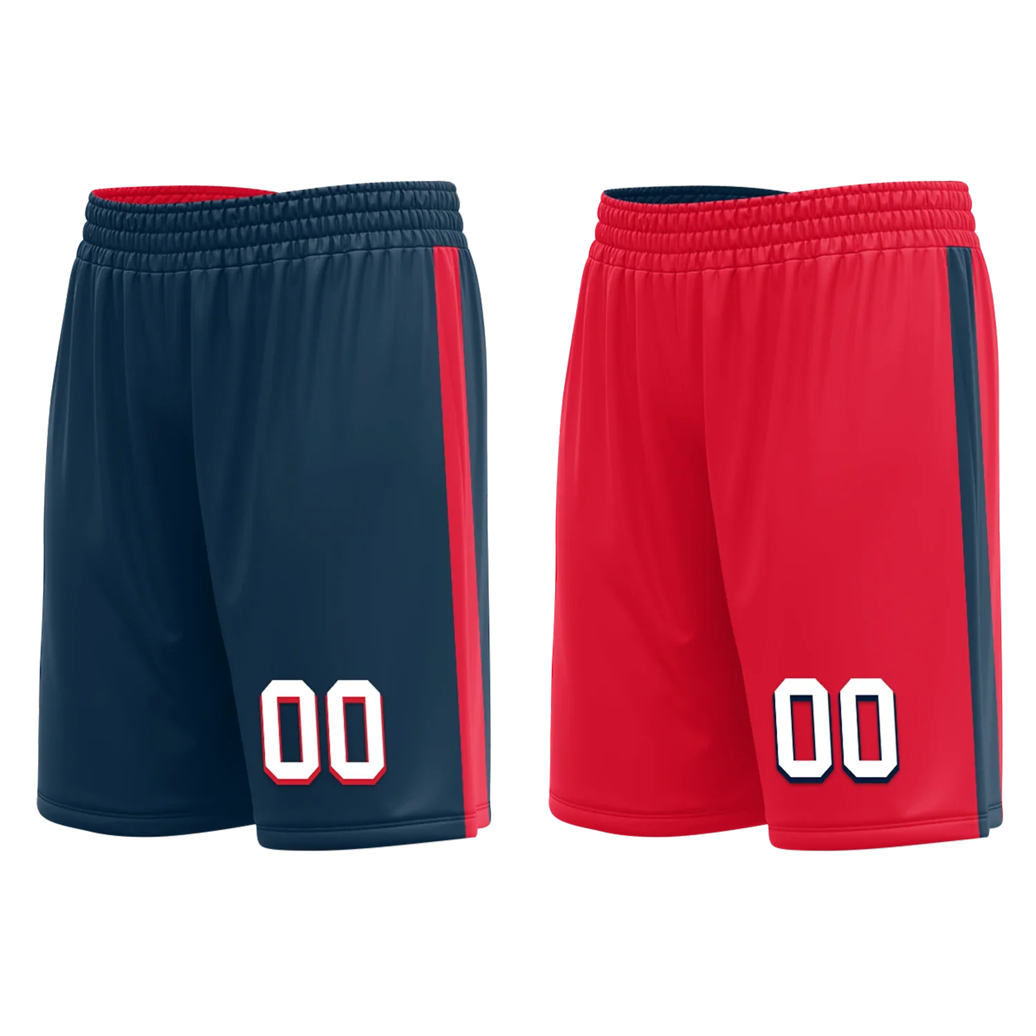Custom Blue Red Classic Style Reversible Basketball Uniform Personalized Ordinary BBJR-D017021 - Coolcustomize