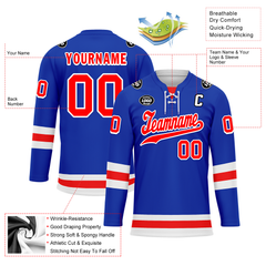 Custom Blue Red Personalized Hockey Jersey HCKJ01-D0a7007