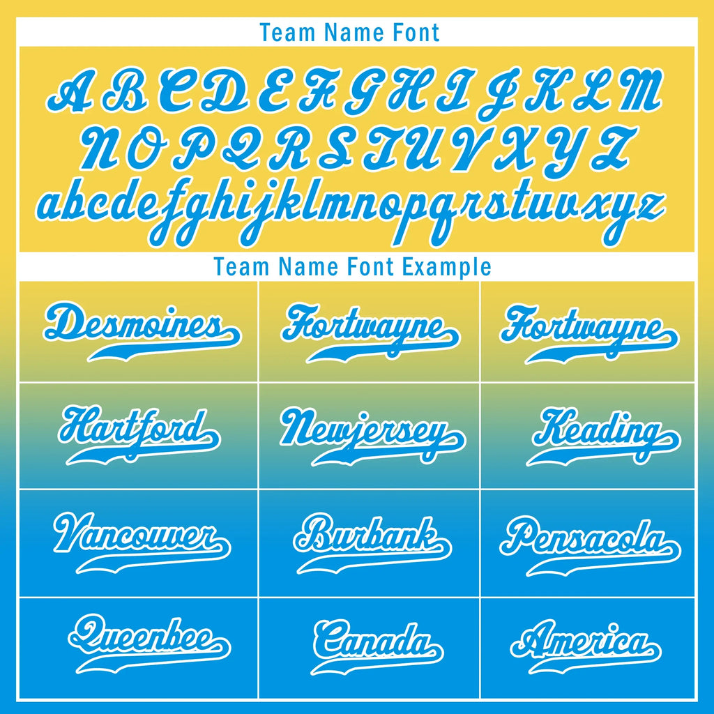 Custom Yellow Blue Fade Fashion Personalized Authentic Baseball Jersey BSBJ01-D0a70fc - Coolcustomize