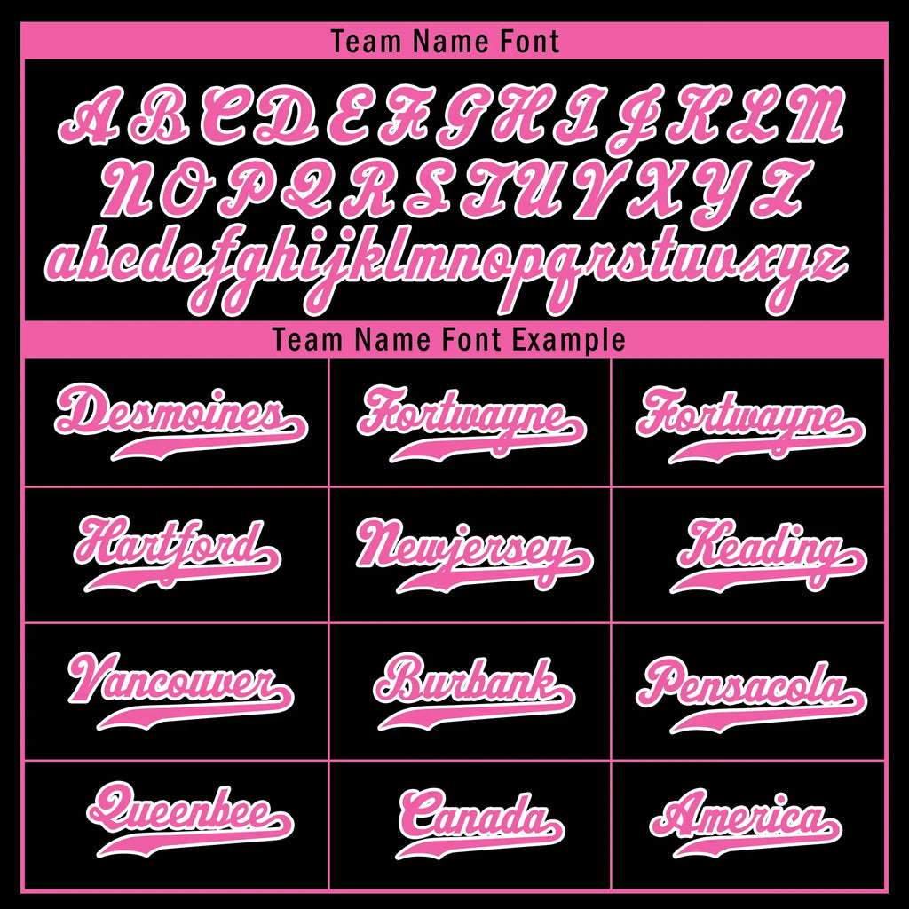 Custom Black Pink Raglan Sleeves Personalized Authentic Baseball Jersey BSBJ01-D017198 - Coolcustomize