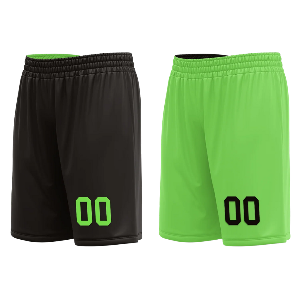 Custom Black Green Classic Style Reversible Basketball Uniform Personalized COOLMAX BBJR-D017049 - Coolcustomize