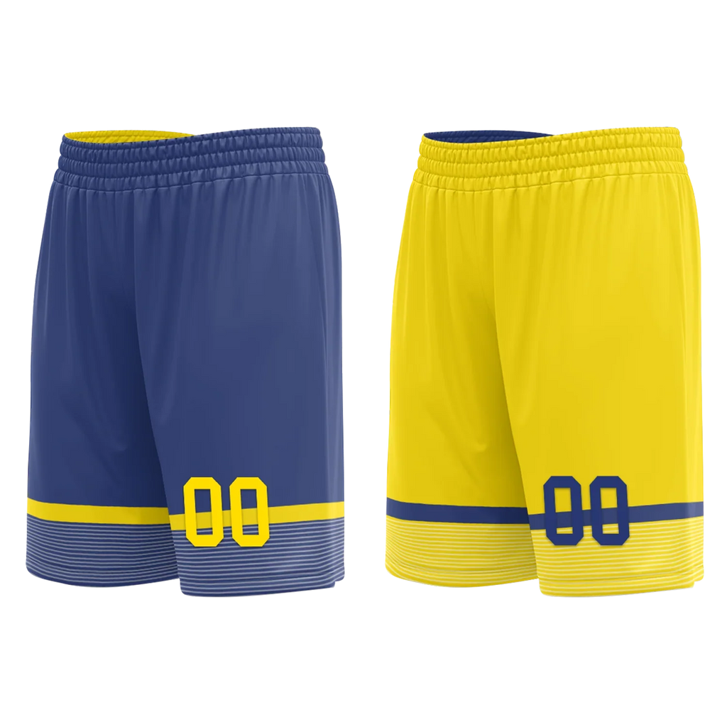 Custom Blue Yellow Classic Style Reversible Basketball Uniform Personalized Ordinary BBJR-D017003 - Coolcustomize