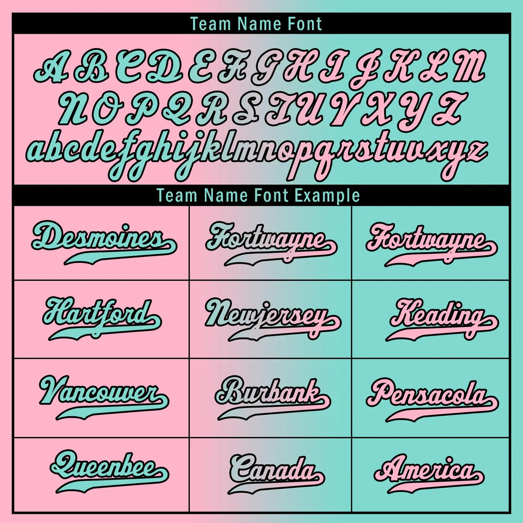 Custom Pink Cyan Gradient Fashion Personalized Authentic Baseball Jersey BSBJ01-D0a708b - Coolcustomize