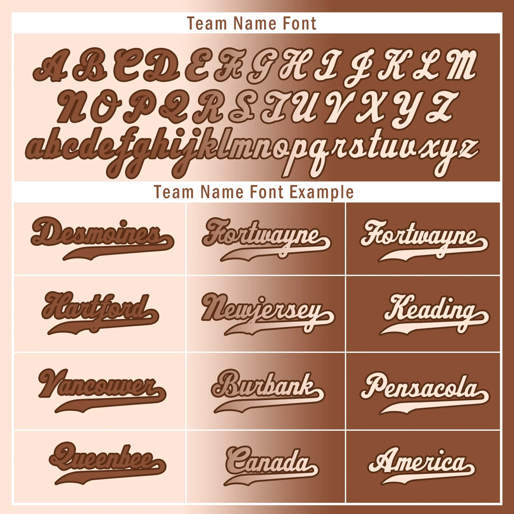 Custom Beige Brown Gradient Fashion Personalized Authentic Baseball Jersey BSBJ01-D0a708e - Coolcustomize