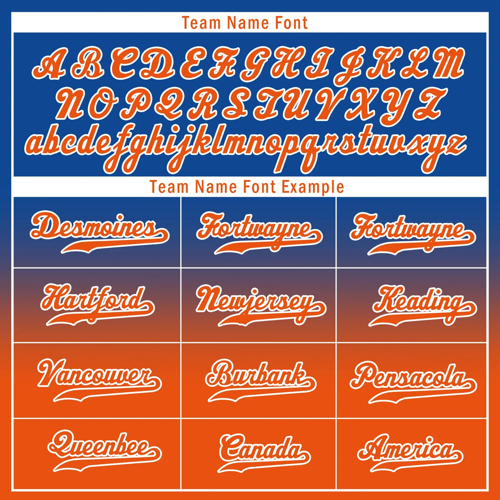 Custom Blue Orange Fade Fashion Personalized Authentic Baseball Jersey BSBJ01-D0a70b7 - Coolcustomize